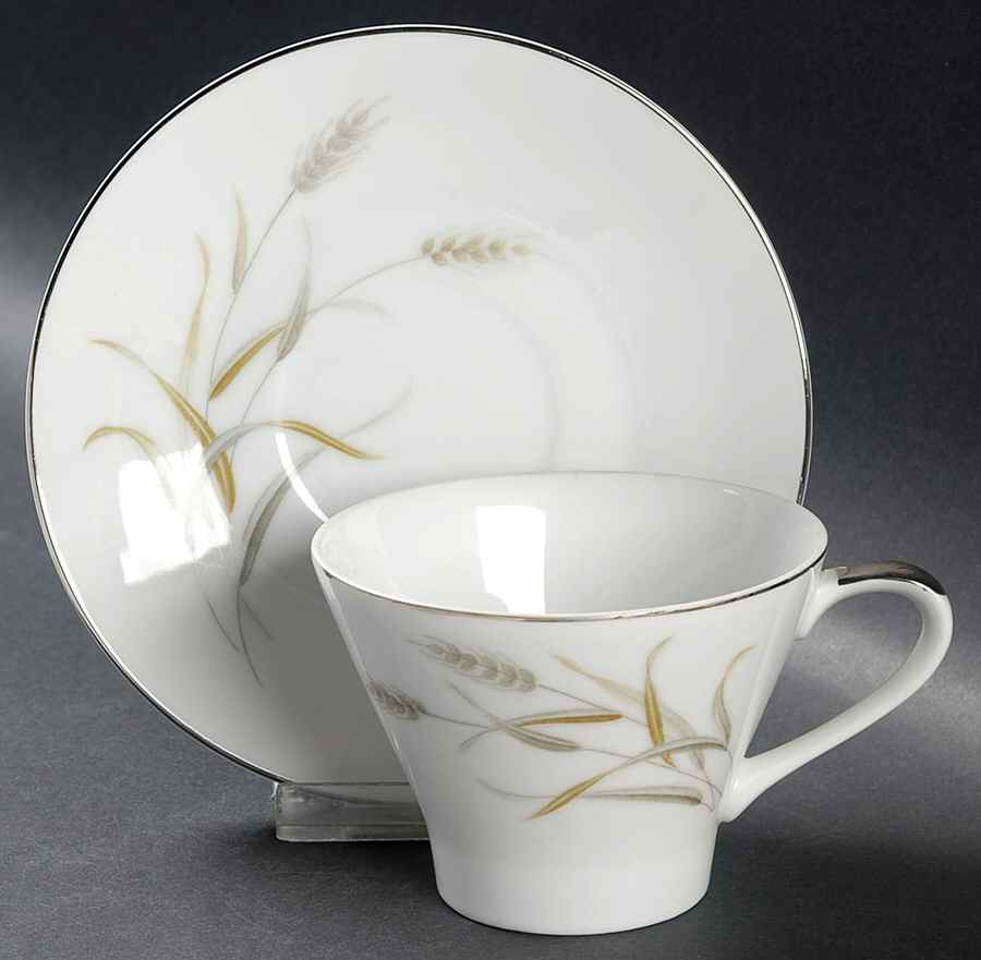 Wild Wheat Flat Cup & Saucer Set by Mikasa-1
