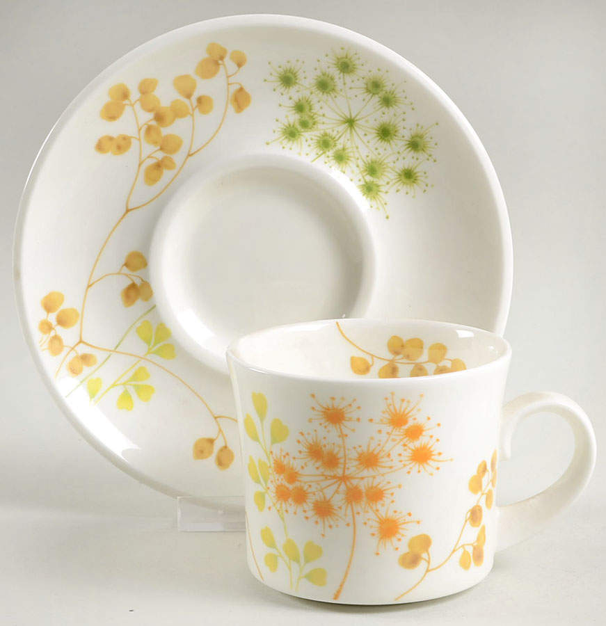 Woodcliff Flat Cup & Saucer Set by Mikasa-1