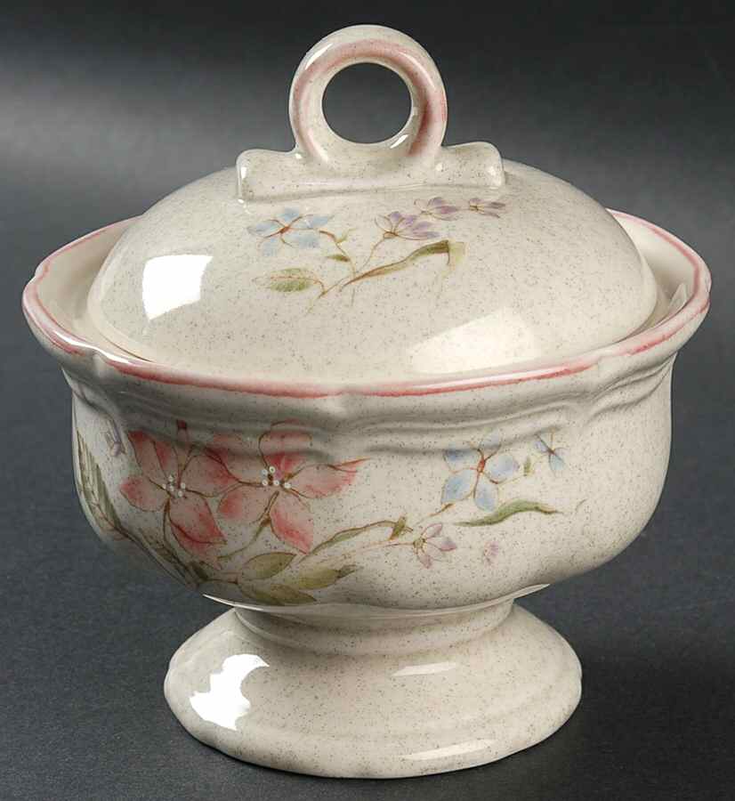 Wood Violets Sugar Bowl & Lid by Mikasa-1