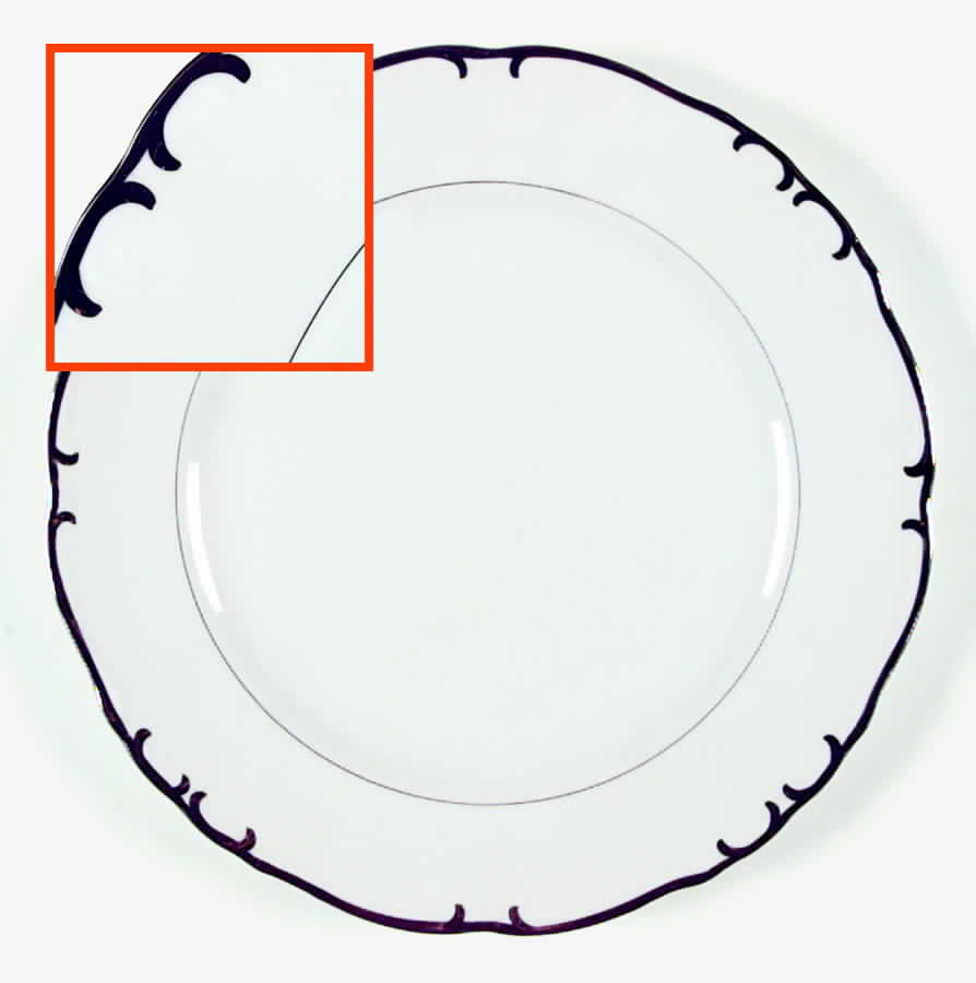 Silver Baroque Dinner Plate by Milady-1