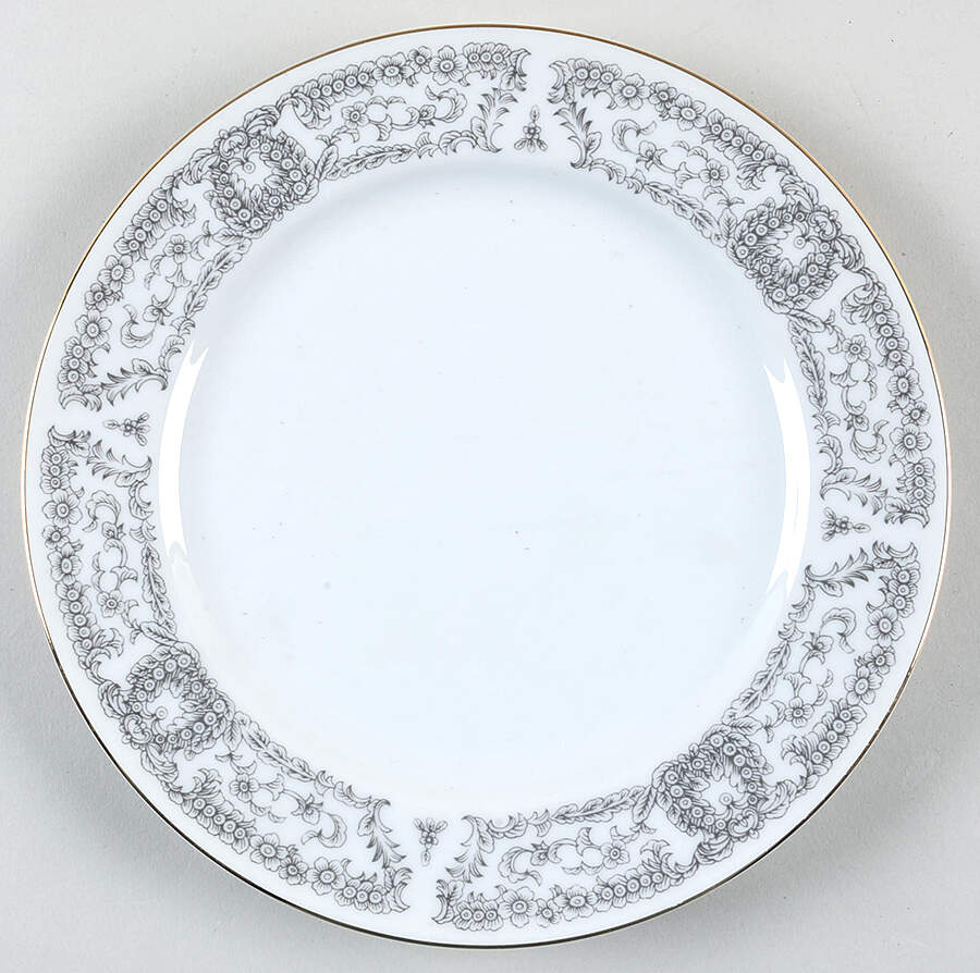 Grey Renaissance Salad Plate by Mimosa-1