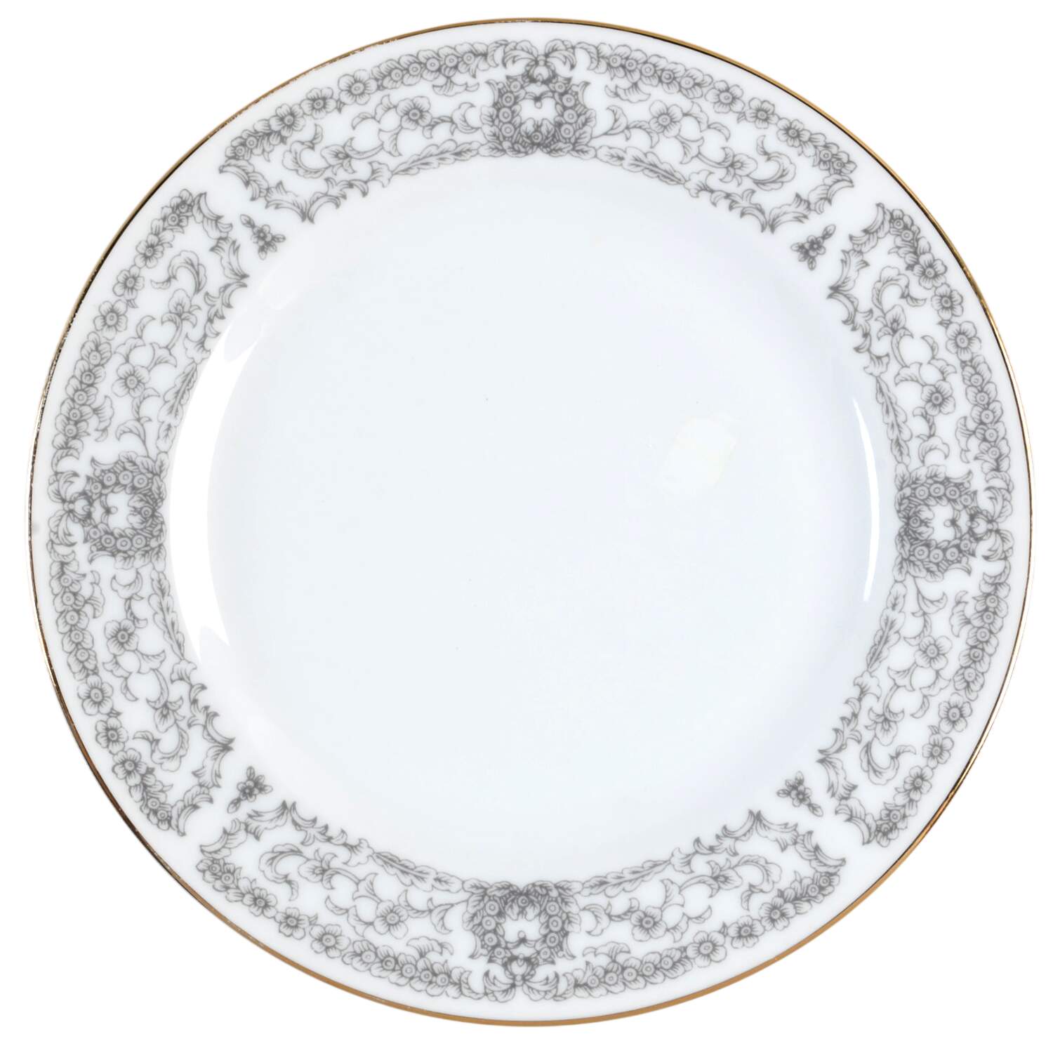 Grey Renaissance Bread & Butter Plate by Mimosa-1