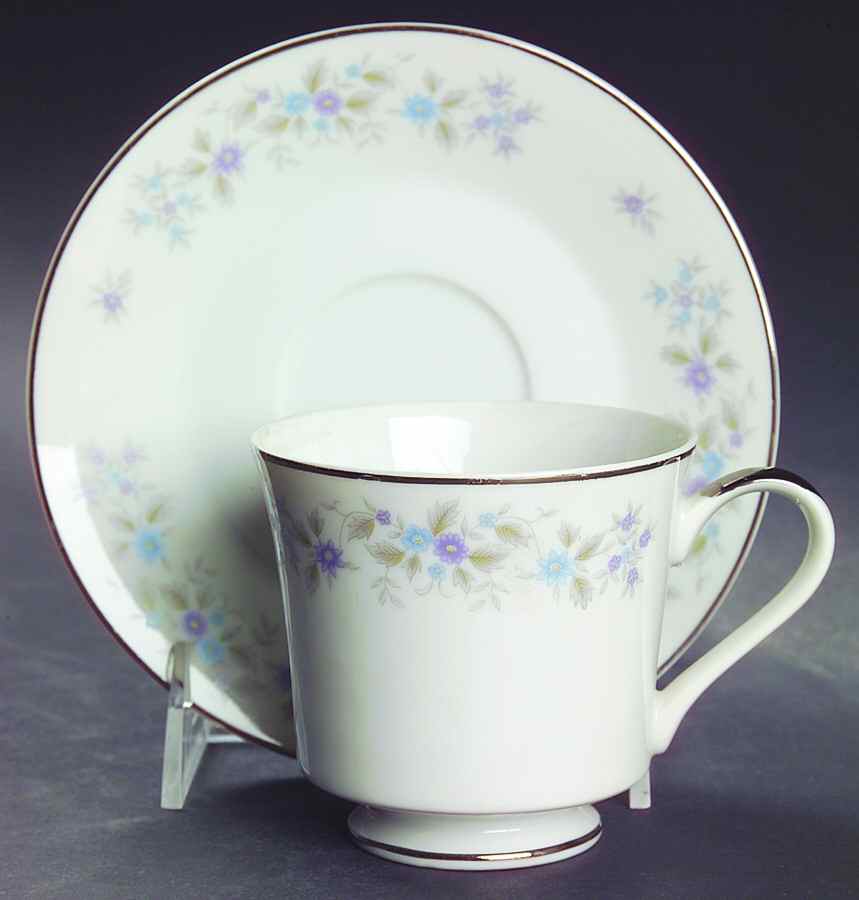 Jessamine Footed Cup & Saucer Set by Mimosa-1