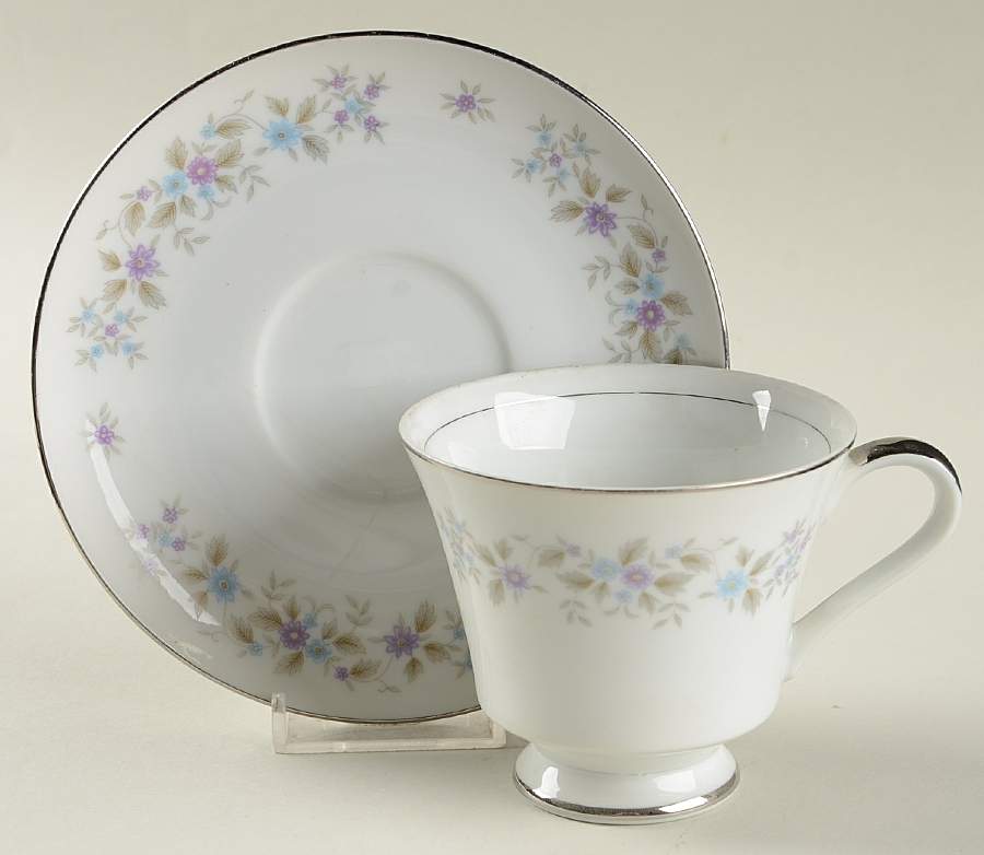 Jessamine Footed Cup & Saucer Set by Mimosa-1