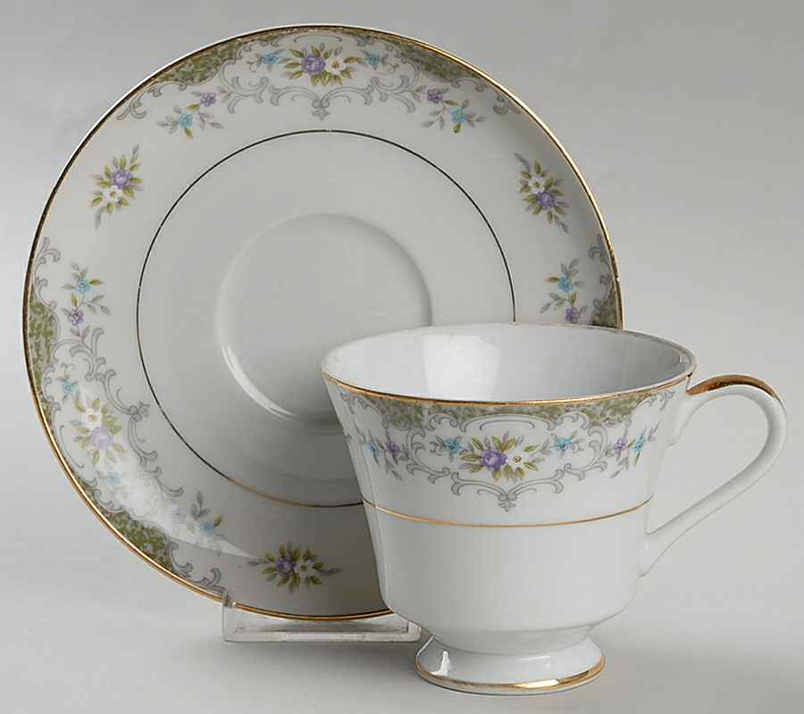 Victorienne Footed Cup & Saucer Set by Mimosa-1