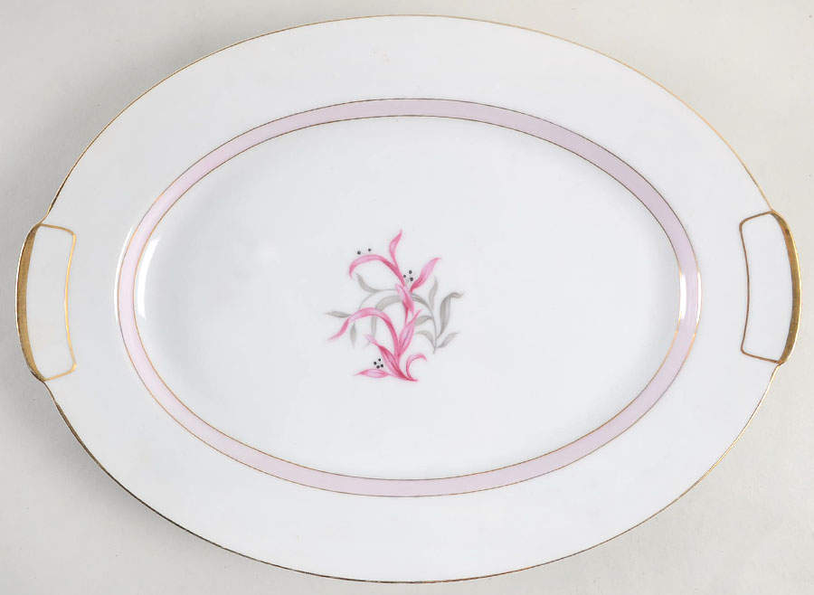 Desiree 14" Oval Serving Platter by Mikado-1