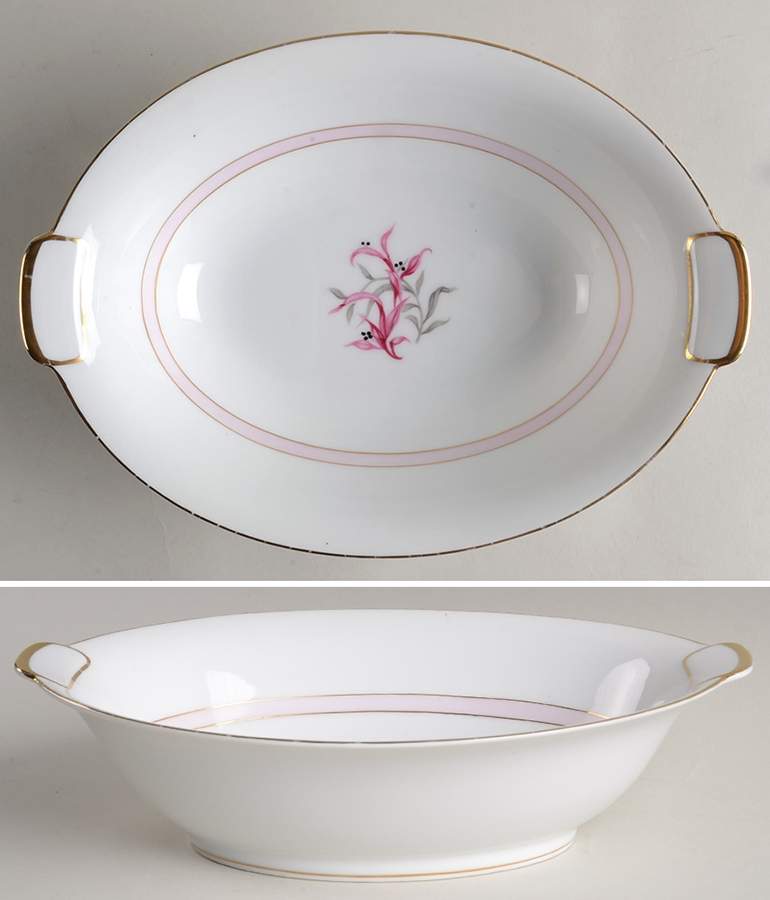 Desiree 10" Oval Vegetable Bowl by Mikado-1