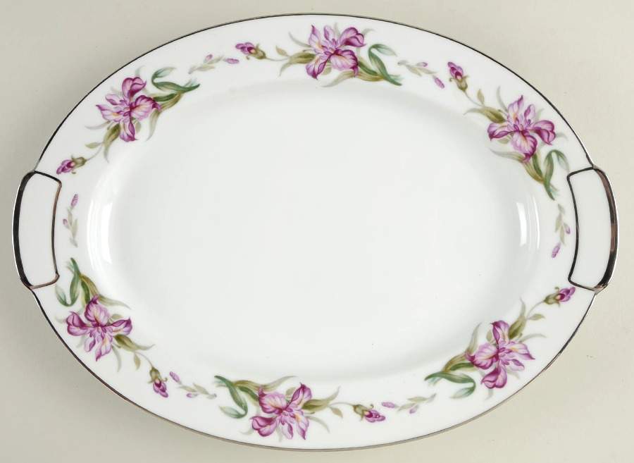 Dolores 14" Oval Serving Platter by Mikado-1
