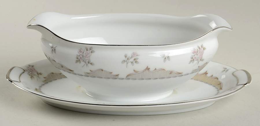 Dorchester Gravy Boat with Attached Underplate by Mikado-1