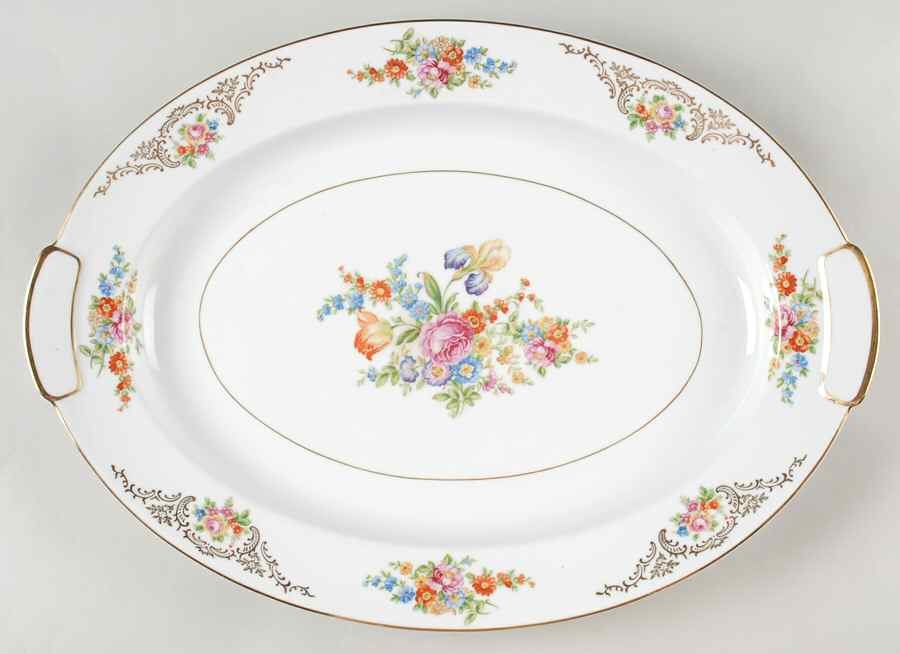 Dresden 17" Oval Serving Platter by Mikado-1