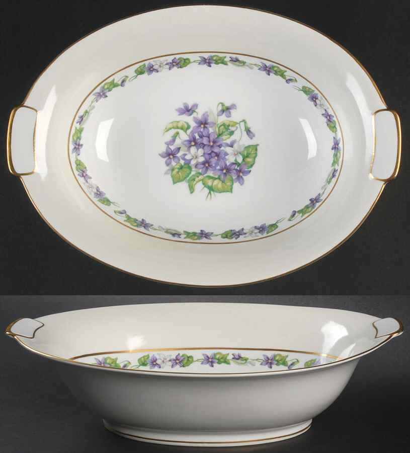 Flirtation 10" Oval Vegetable Bowl by Mikado-1