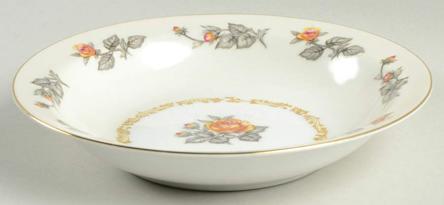 Fortune (Yellow Roses Only) Rim Soup Bowl by Mikado-1