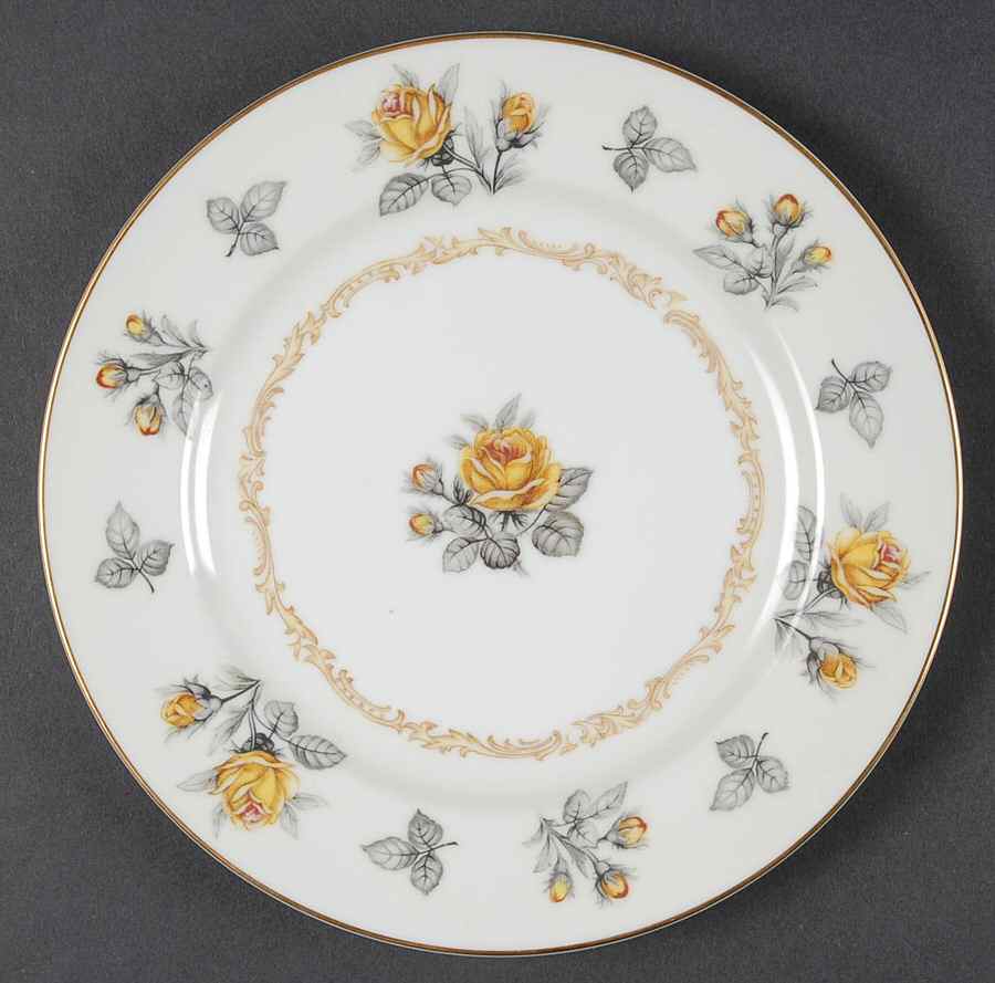 Fortune (Yellow Roses Only) Salad Plate by Mikado-1