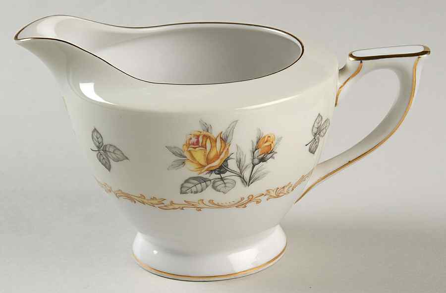 Fortune (Yellow Roses, Gray Leaves) Creamer by Mikado-1