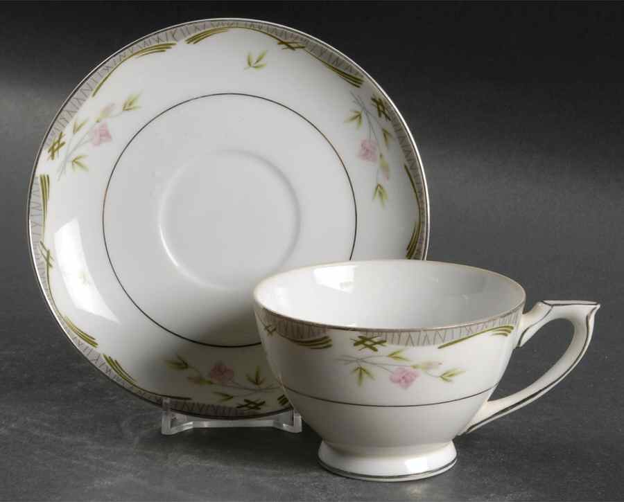 Hampton Footed Cup & Saucer Set by Mikado-1