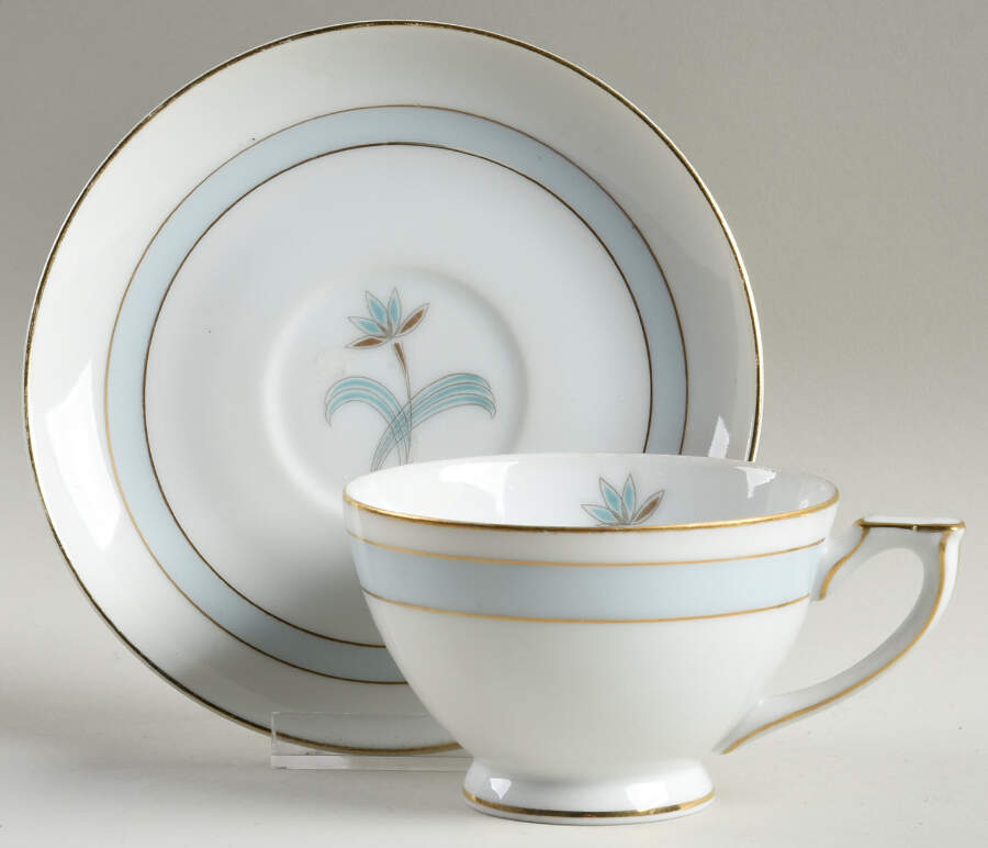 Ingrid Footed Cup & Saucer Set by Mikado-1