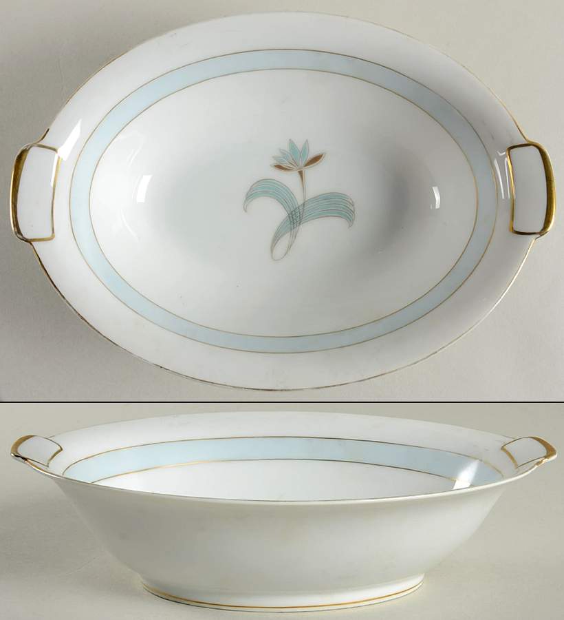 Ingrid 10" Oval Vegetable Bowl by Mikado-1