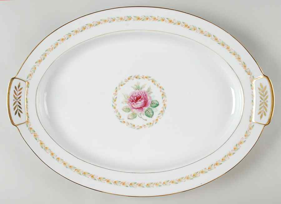 Laurel 17" Oval Serving Platter by Mikado-1