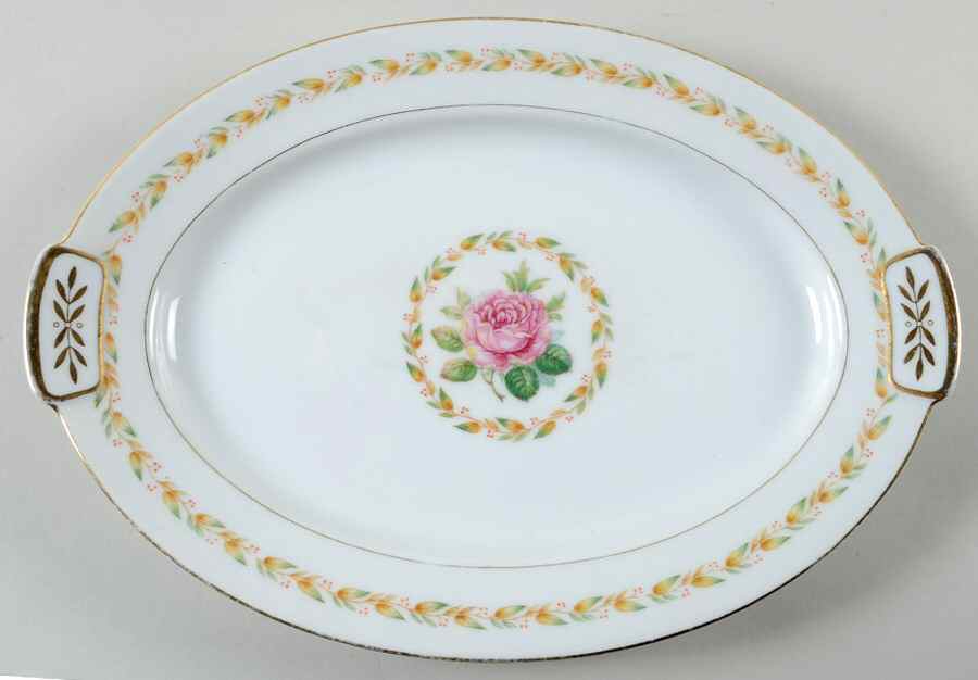 Laurel 12" Oval Serving Platter by Mikado-1