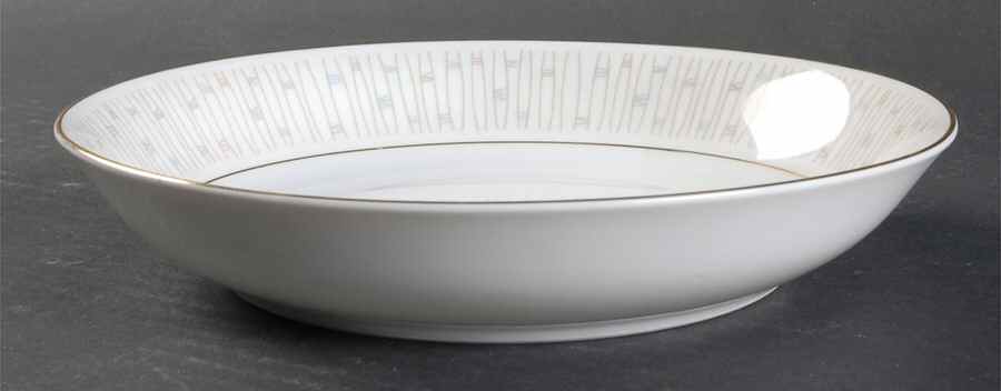 Malay Gold & Gray Coupe Soup Bowl by Mikado-1