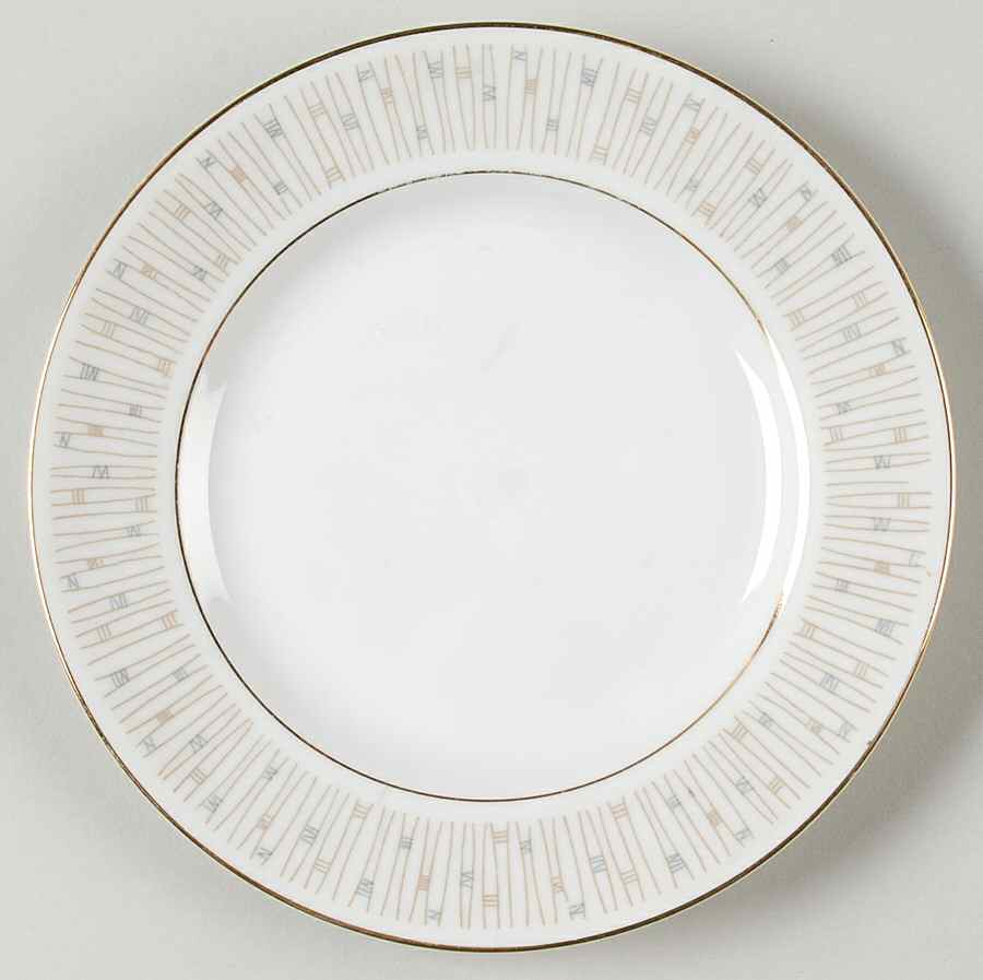 Malay Gold & Gray Bread & Butter Plate by Mikado-1