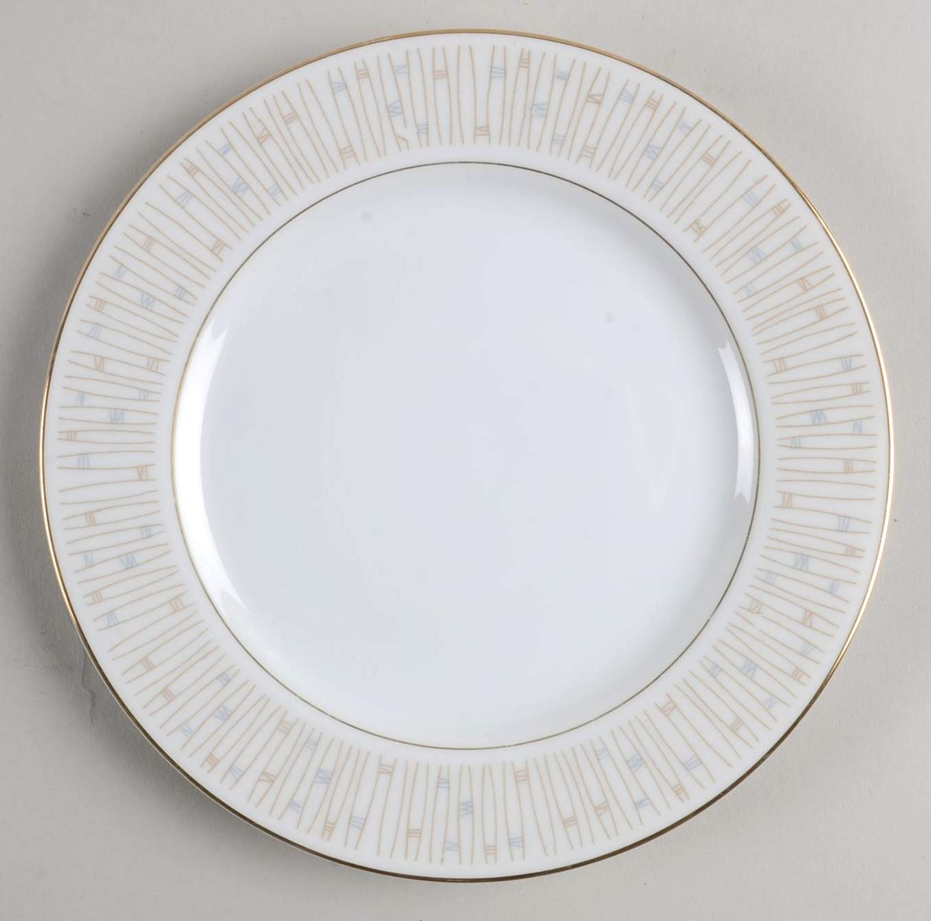 Malay Gold & Gray Salad Plate by Mikado-1
