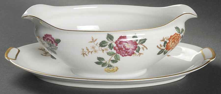 Mandalay Gravy Boat with Attached Underplate by Mikado-1