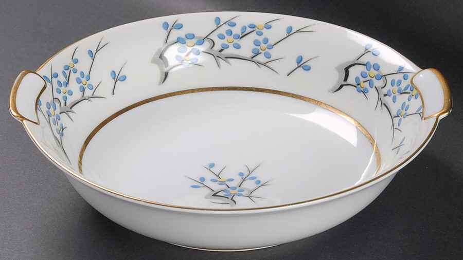 Plum Blossom 10" Round Vegetable Bowl by Mikado-1