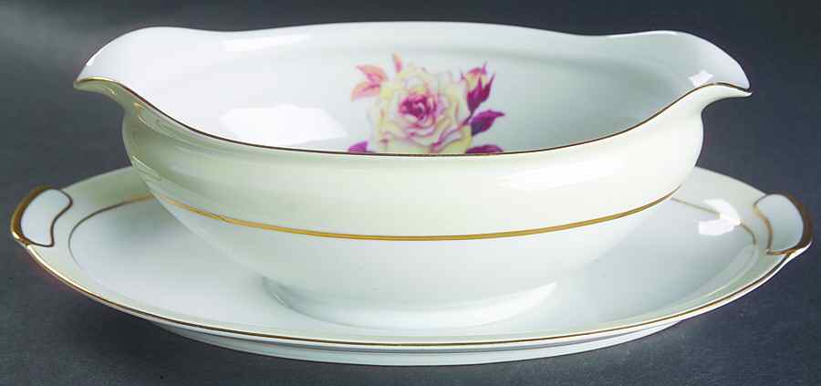 Prima Donna Gravy Boat with Attached Underplate by Mikado-1