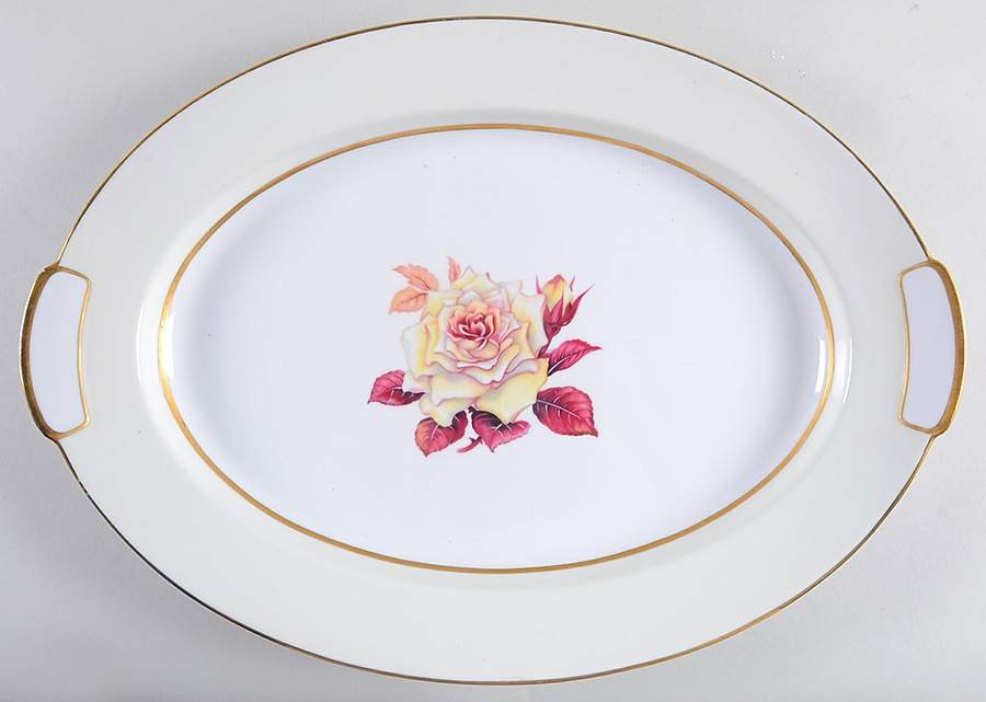 Prima Donna 17" Oval Serving Platter by Mikado-1