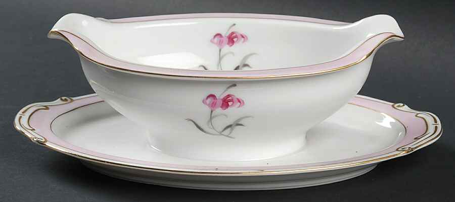 Sabrina Gravy Boat with Attached Underplate by Mikado-1