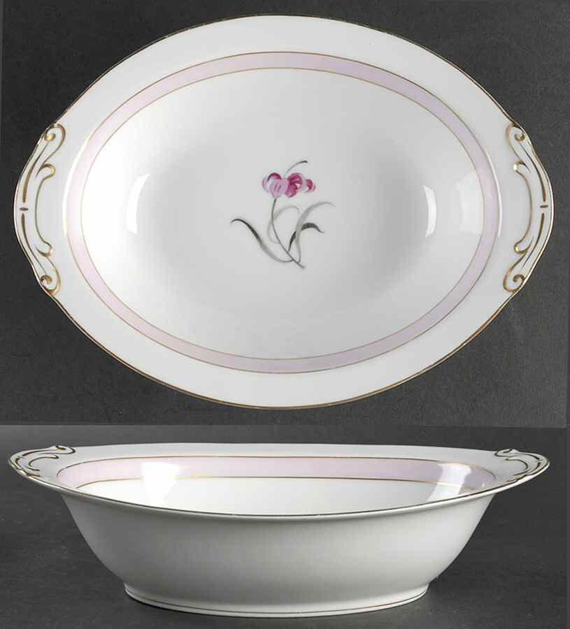 Sabrina 10" Oval Vegetable Bowl by Mikado-1
