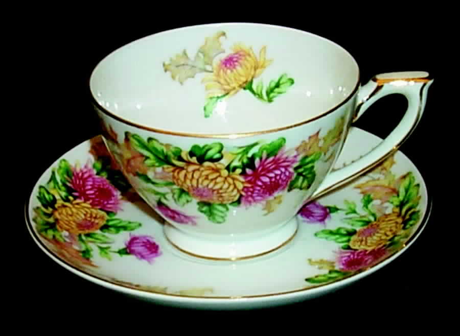Sandra Footed Cup & Saucer Set by Mikado-1