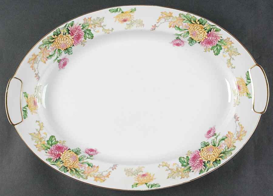 Sandra 17" Oval Serving Platter by Mikado-1