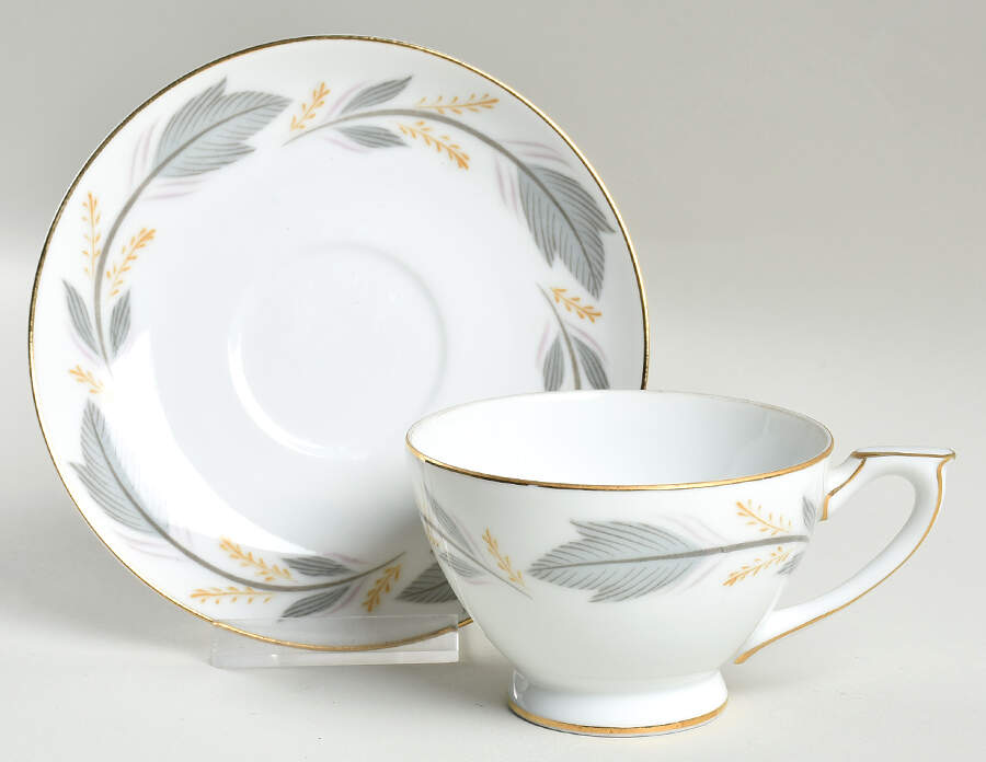 September Footed Cup & Saucer Set by Mikado-1