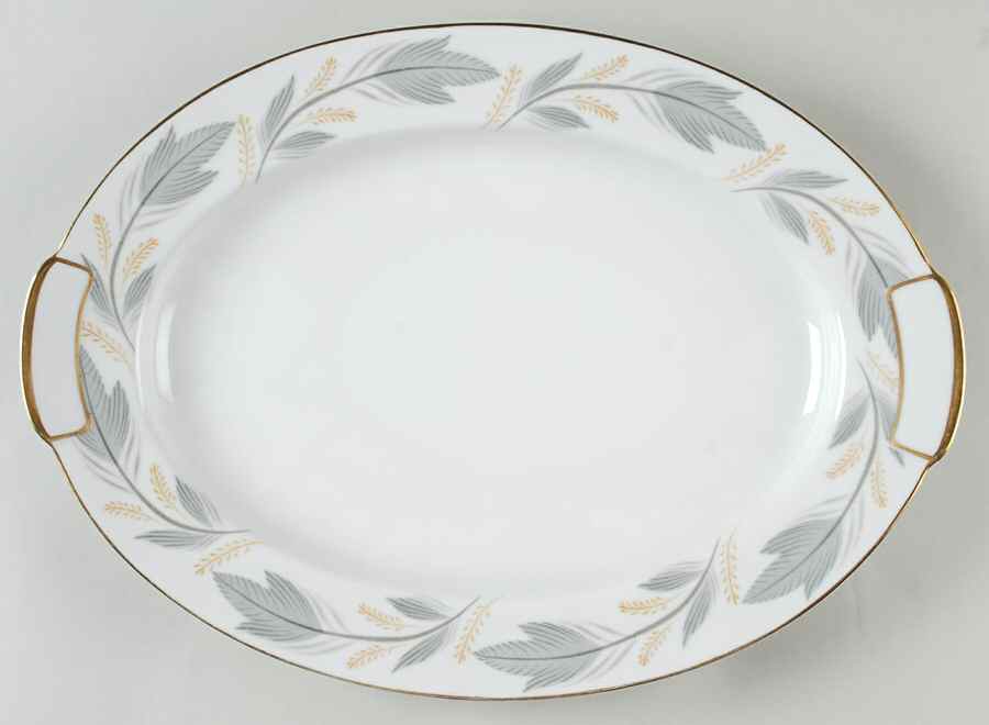 September 14" Oval Serving Platter by Mikado-1