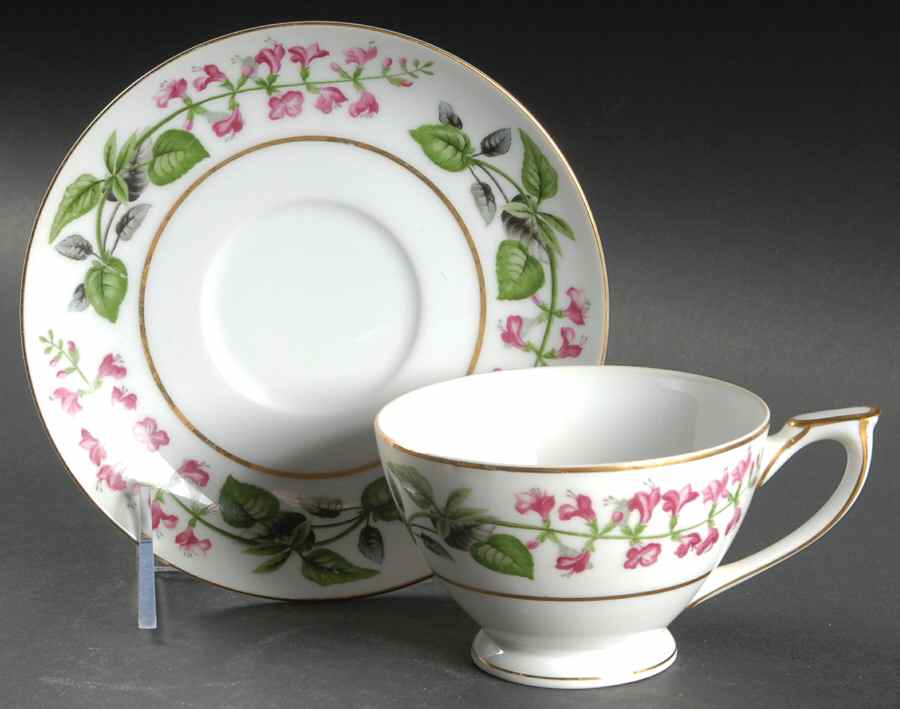 Sylvia Footed Cup & Saucer Set by Mikado-1