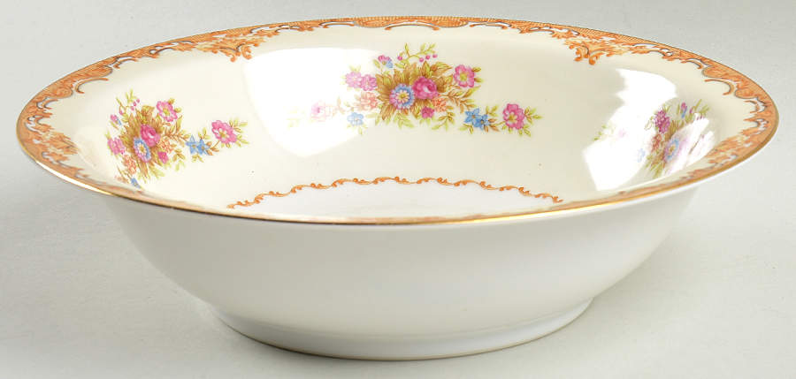 Tan Traditional 9" Round Vegetable Bowl by Mikado-1