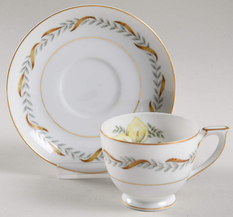 Valdivia Footed Demitasse Cup & Saucer Set by Mikado-1