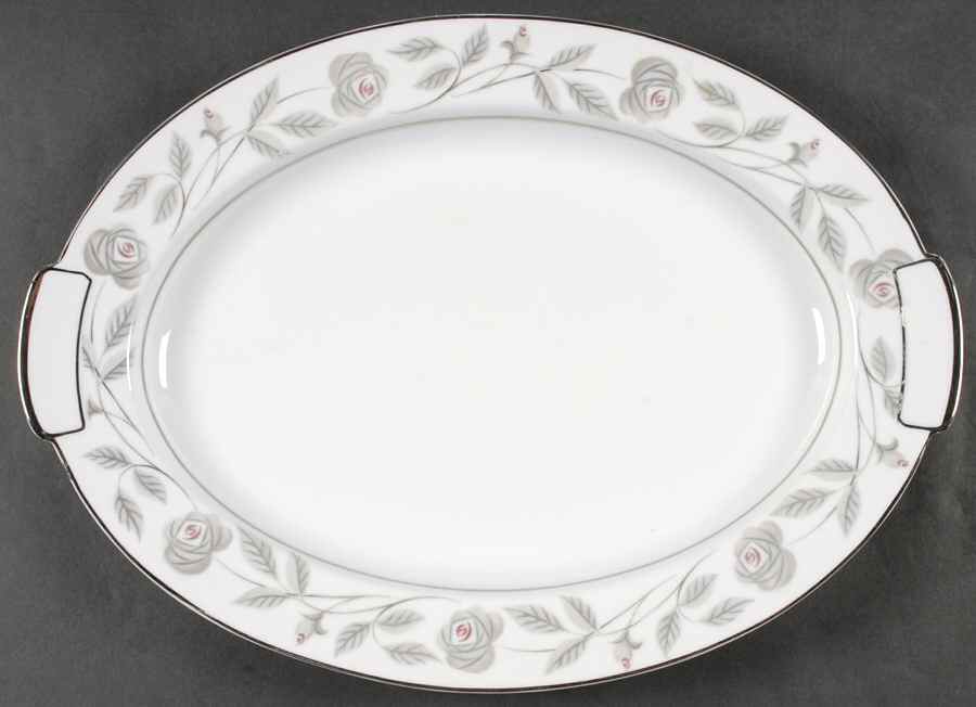 Woodrose 16" Oval Serving Platter by Mikado-1