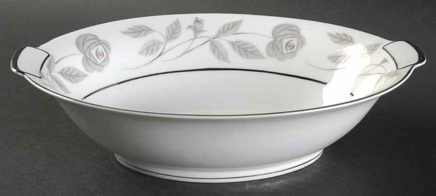 Woodrose 10" Oval Vegetable Bowl by Mikado-1