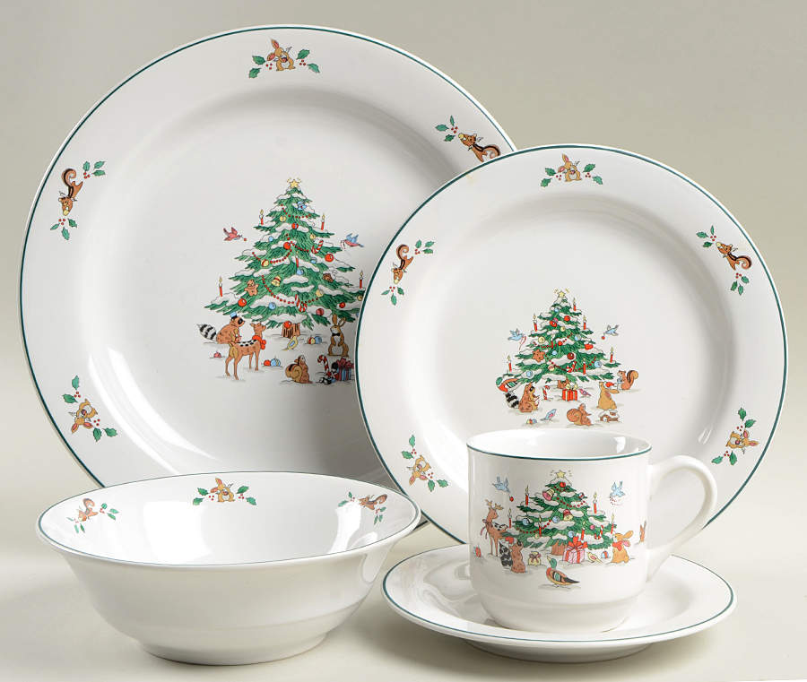 Woodland Christmas (Not Embossed) 5 Piece Place Setting by Ming Pao-1