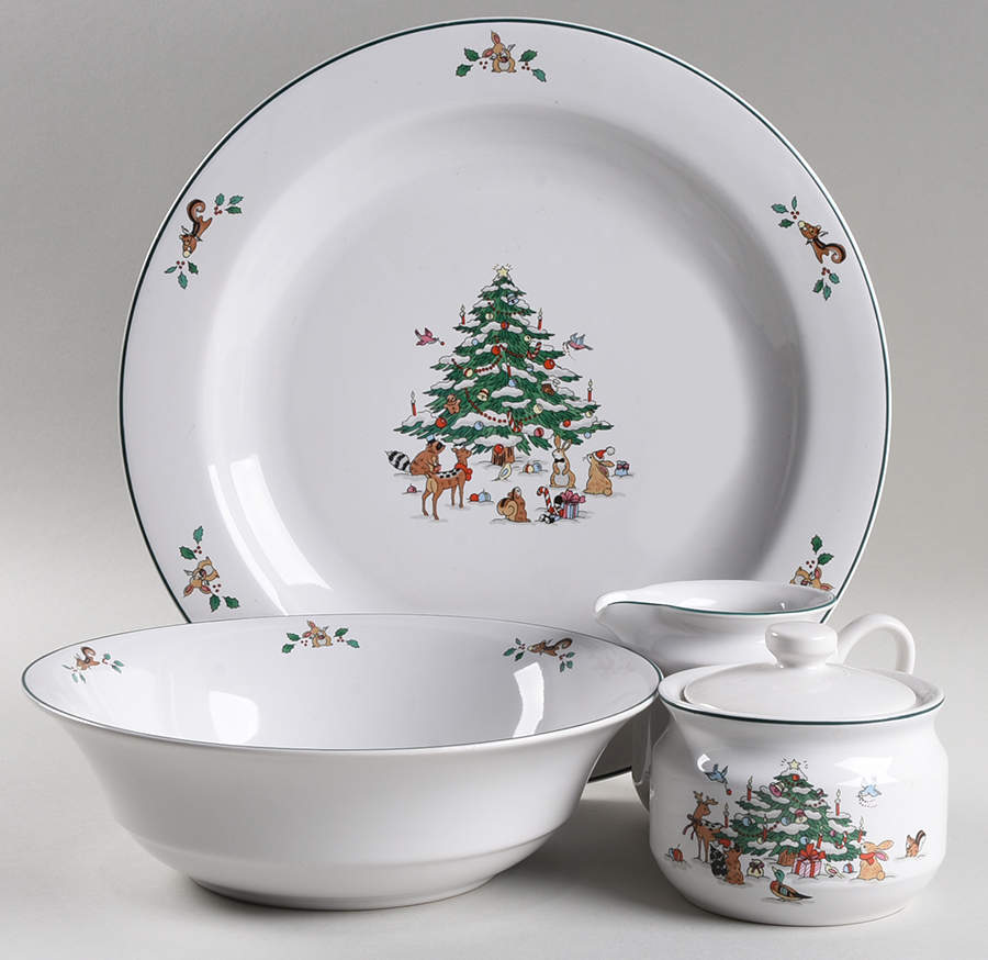 Woodland Christmas (Not Embossed) 5 Piece Hostess Set by Ming Pao-1