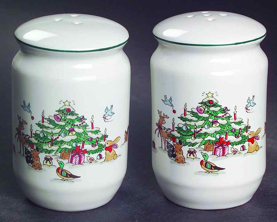 Woodland Christmas (Not Embossed) Salt & Pepper Set by Ming Pao-1