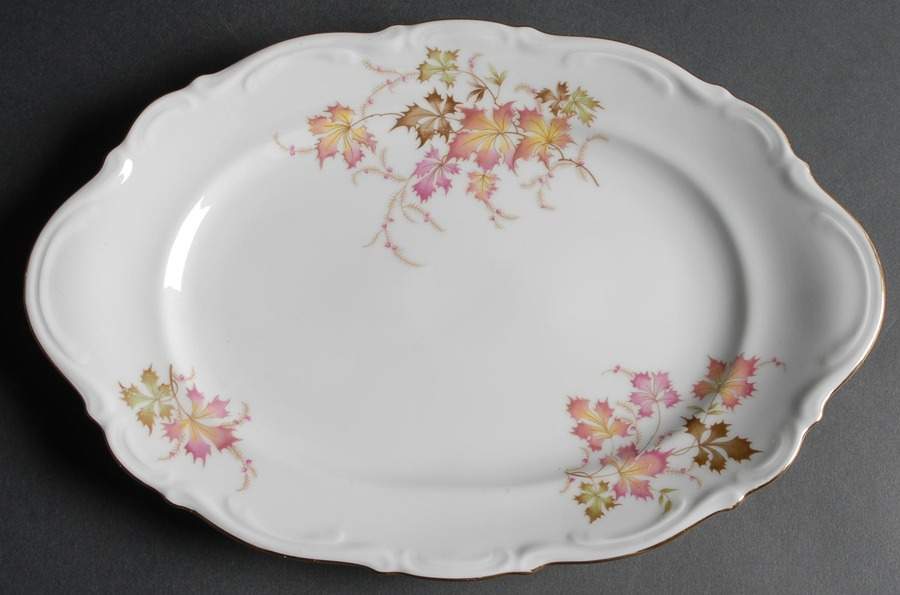 Autumn Leaves 12" Oval Serving Platter by Mitterteich-1
