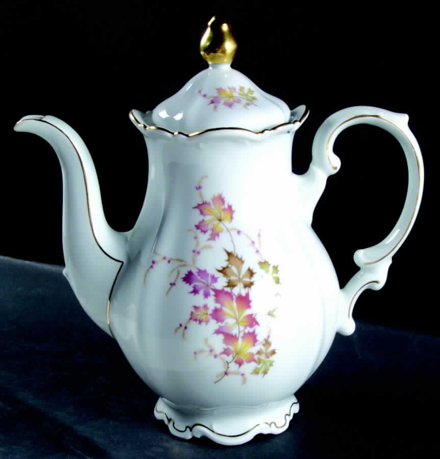 Autumn Leaves Coffee Pot & Lid by Mitterteich-1
