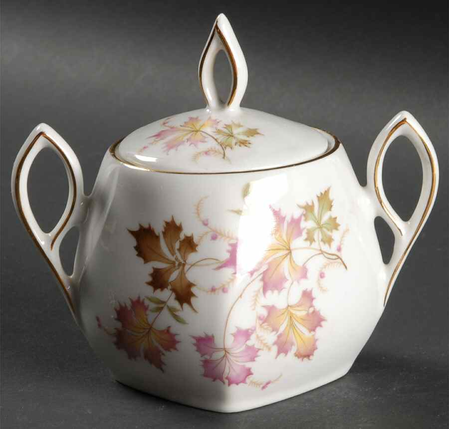 Autumn Leaves Mini Sugar Bowl & Lid by Mitterteich-1
