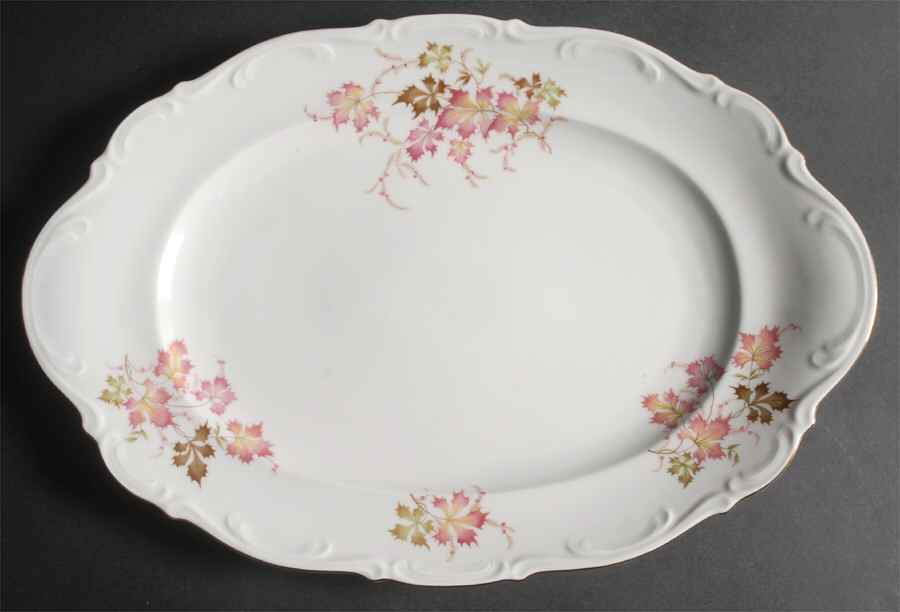 Autumn Leaves 15" Oval Serving Platter by Mitterteich-1