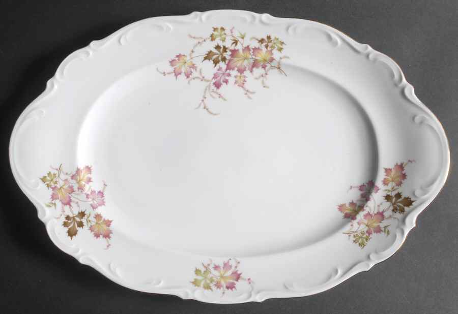 Autumn Leaves 16" Oval Serving Platter by Mitterteich-1