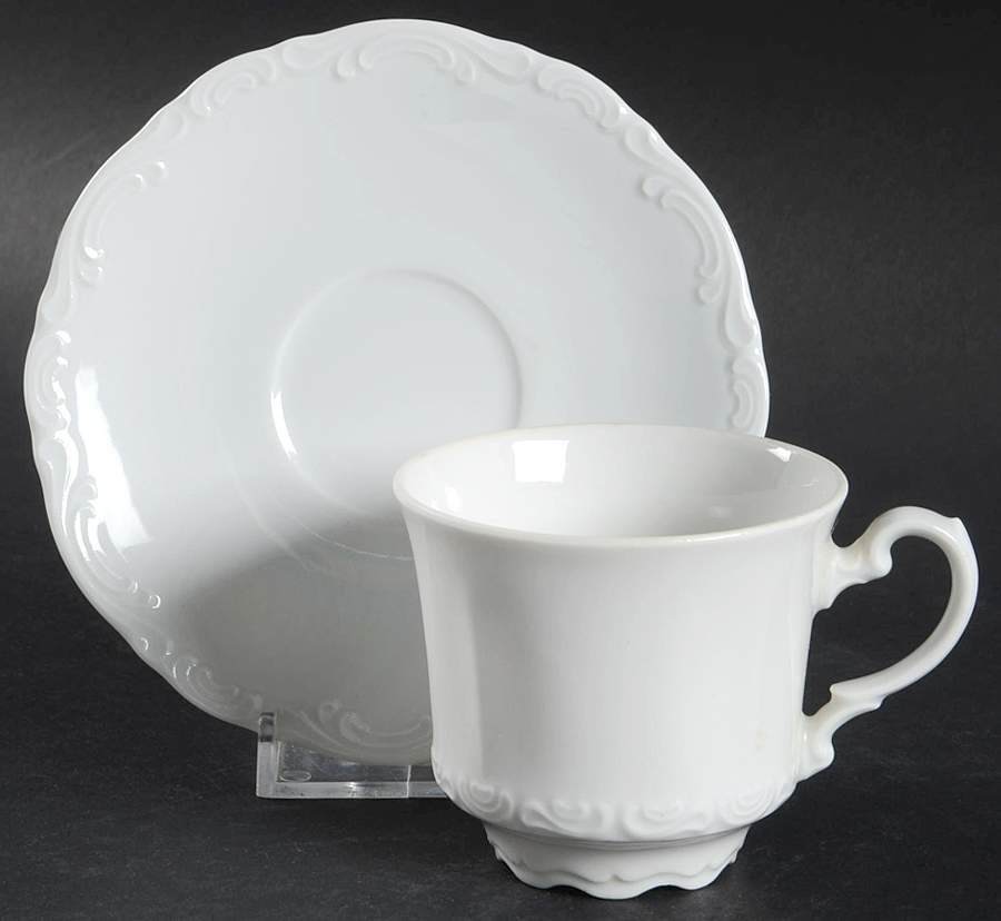 Baroque Footed Demitasse Cup & Saucer Set by Mitterteich-1